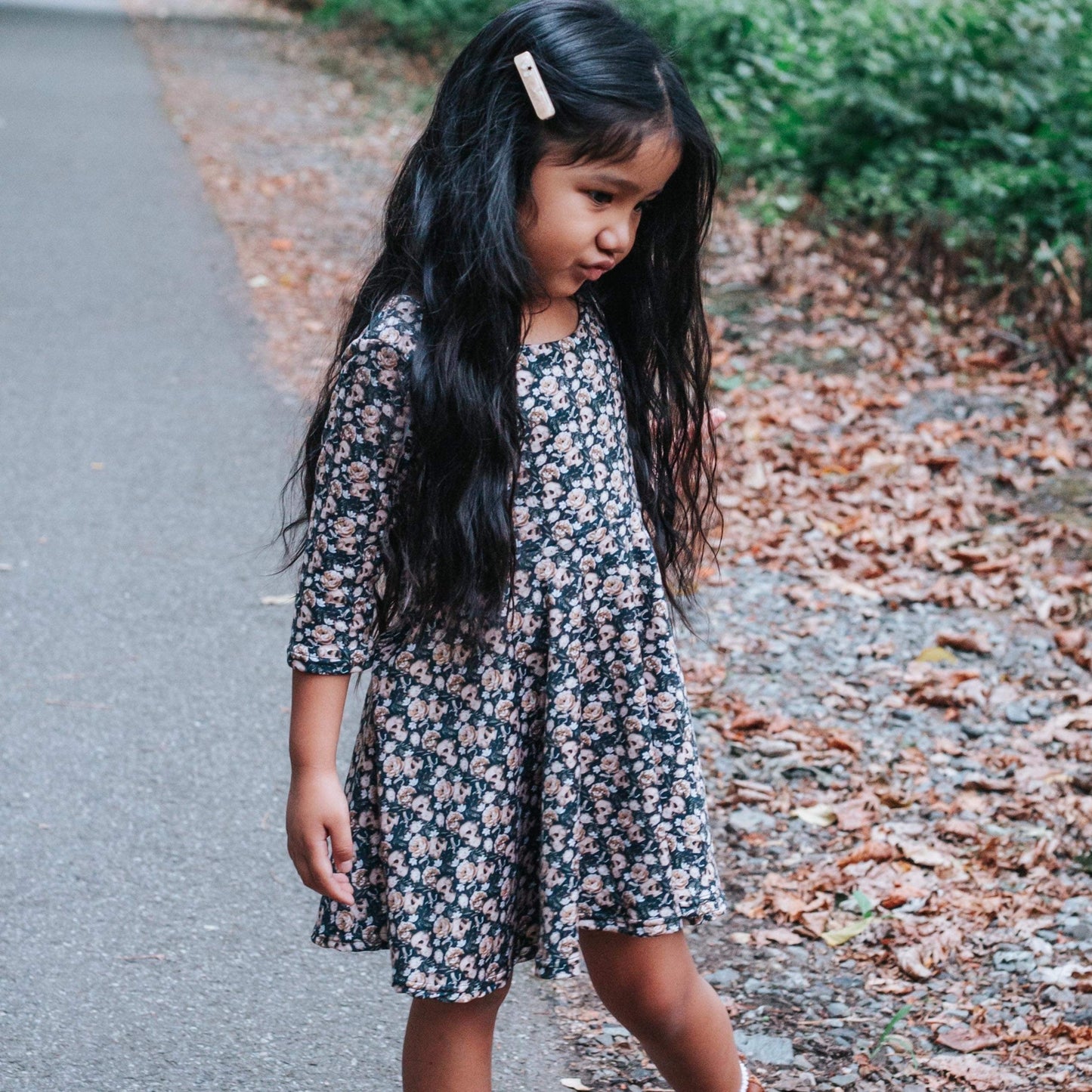 Floral Skulls Twirl Dress