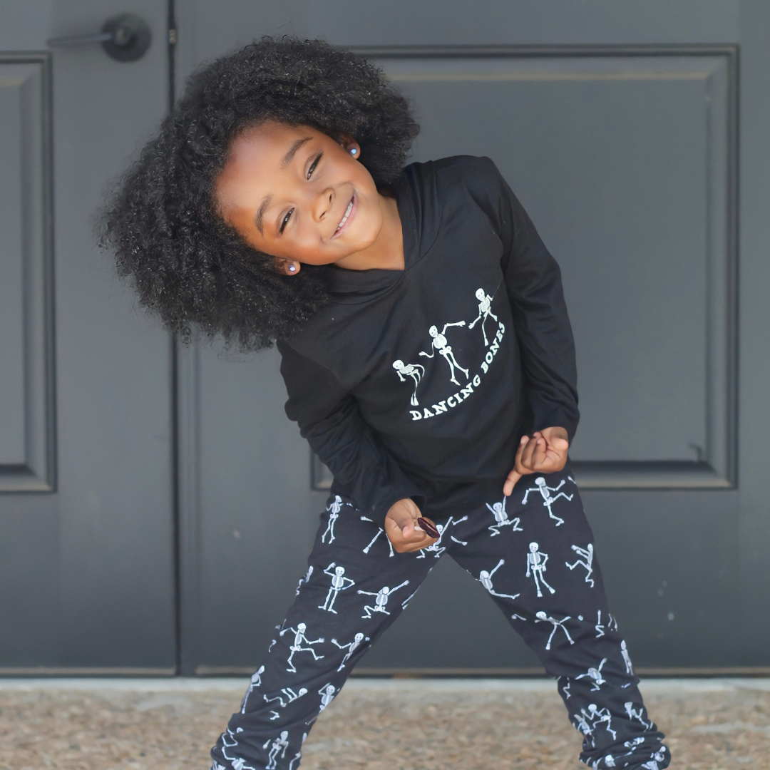 GLOW IN THE DARK Dancing Bones Skeleton Tee