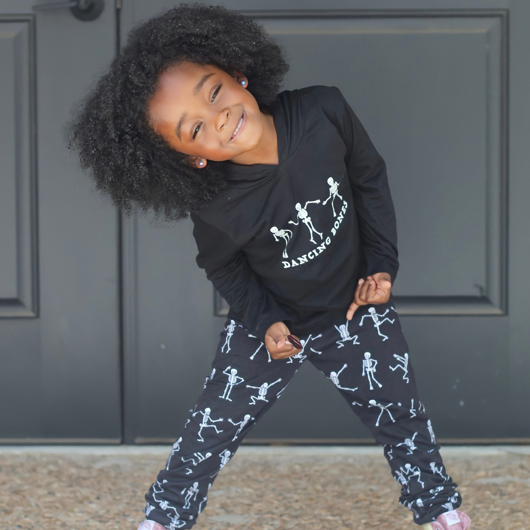 Glow in the Dark Dancing Skeleton Leggings