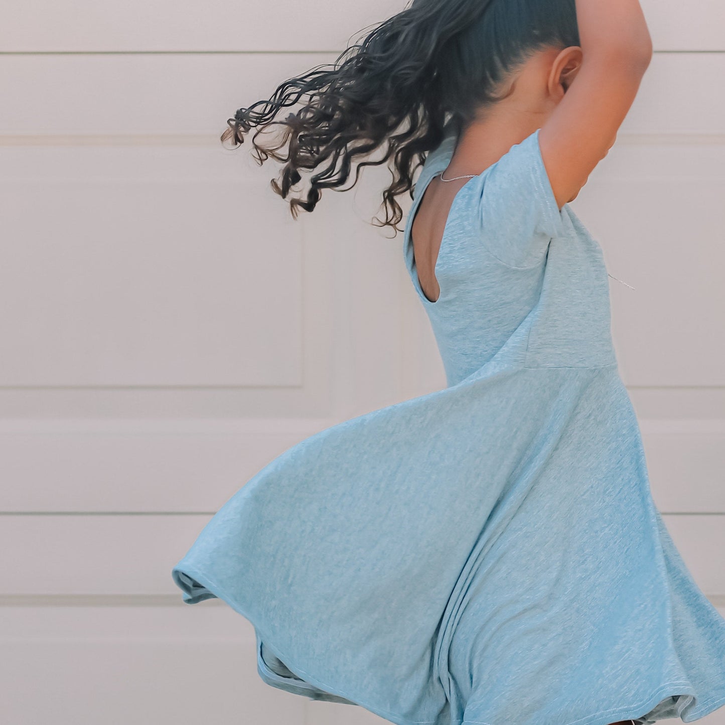 Neutral Twirl Dress - Long or Short sleeve