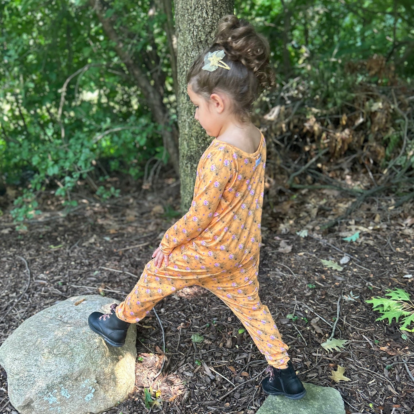 Floral Spider Web Romper