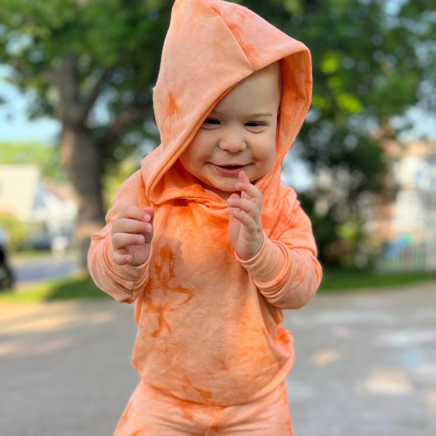 Orange Staple Tie Dye Joggers or Hoddie