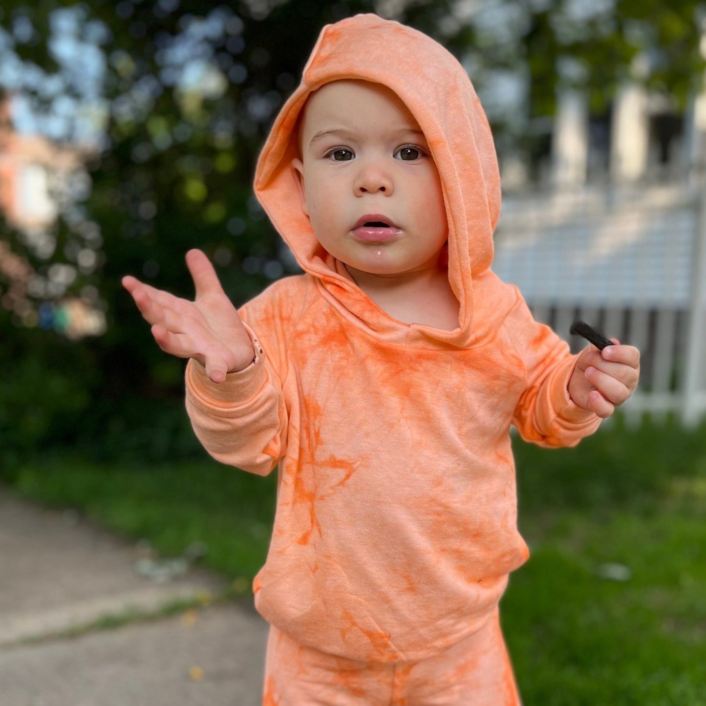 Orange Staple Tie Dye Joggers or Hoddie