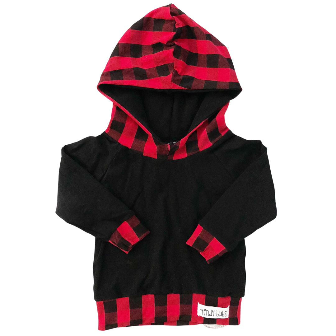 Red & Black Buffalo Plaid Hoodie