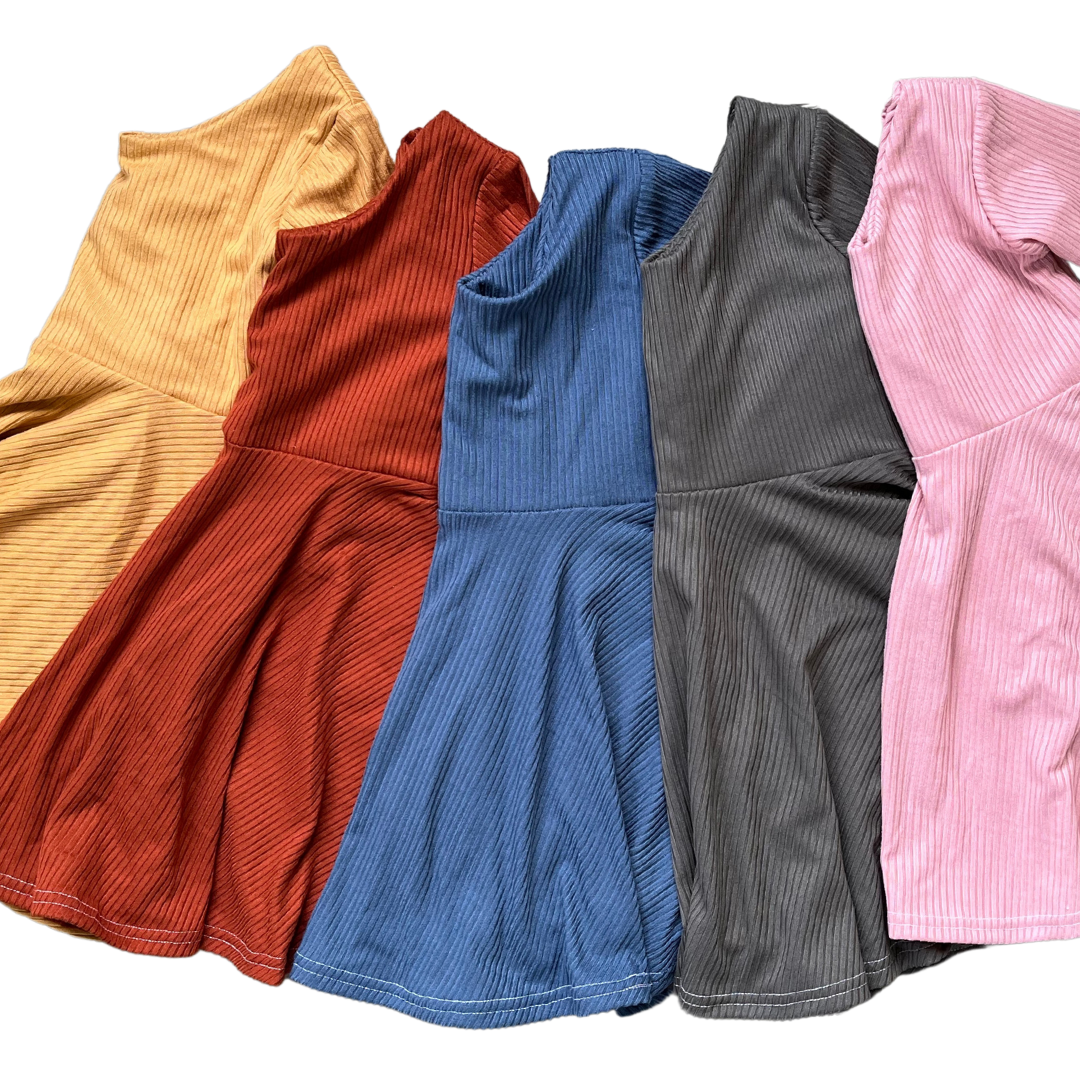 Solid Ribbed Knit Accessories (Multiple color & style options)