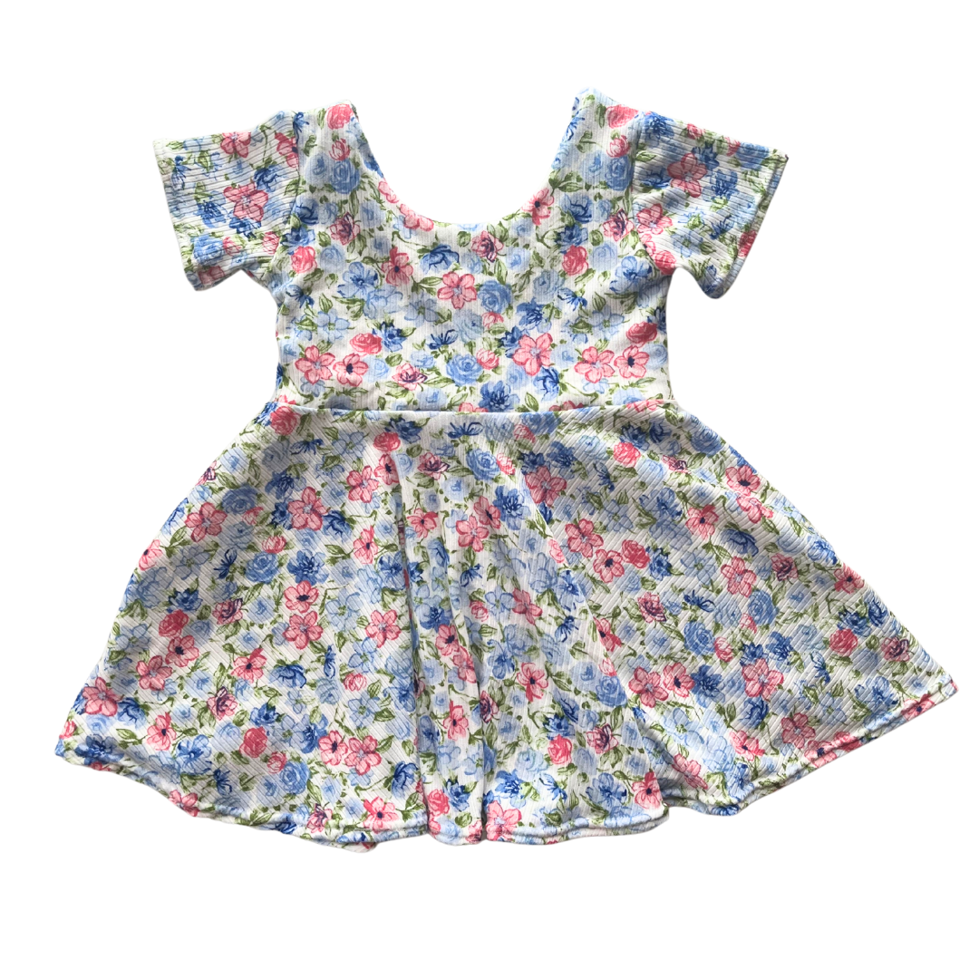 TCU Purple Frog 3/4 Sleeve Pocket Twirl Dress