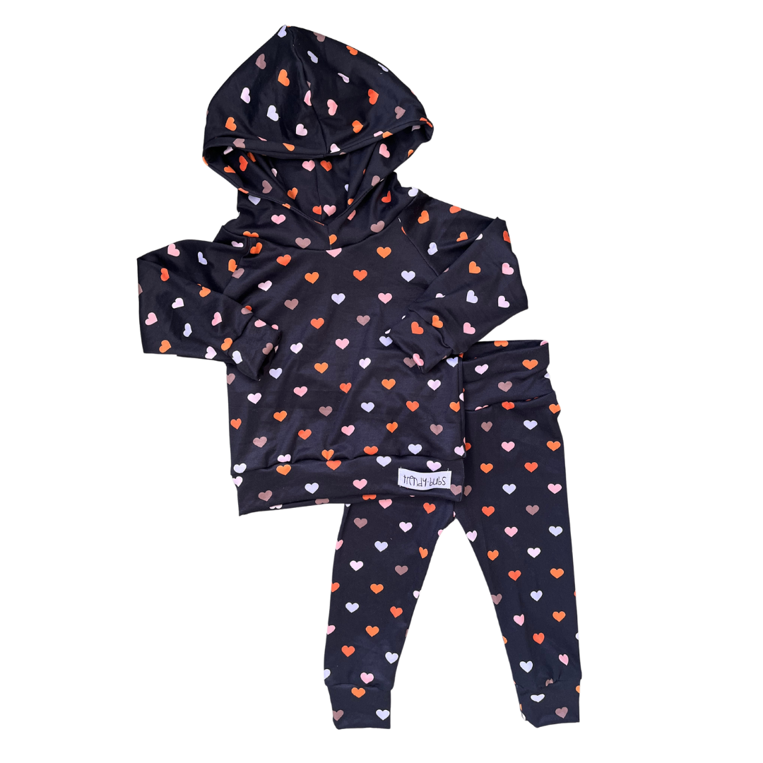 Multi-Colored Hearts Hoodie