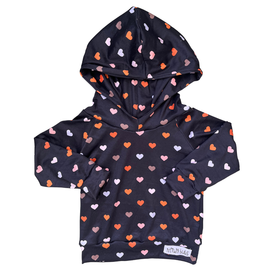 Multi-Colored Hearts Hoodie