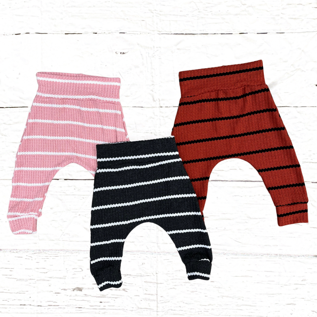 Striped Waffle Knit Lounge 2 Piece Set