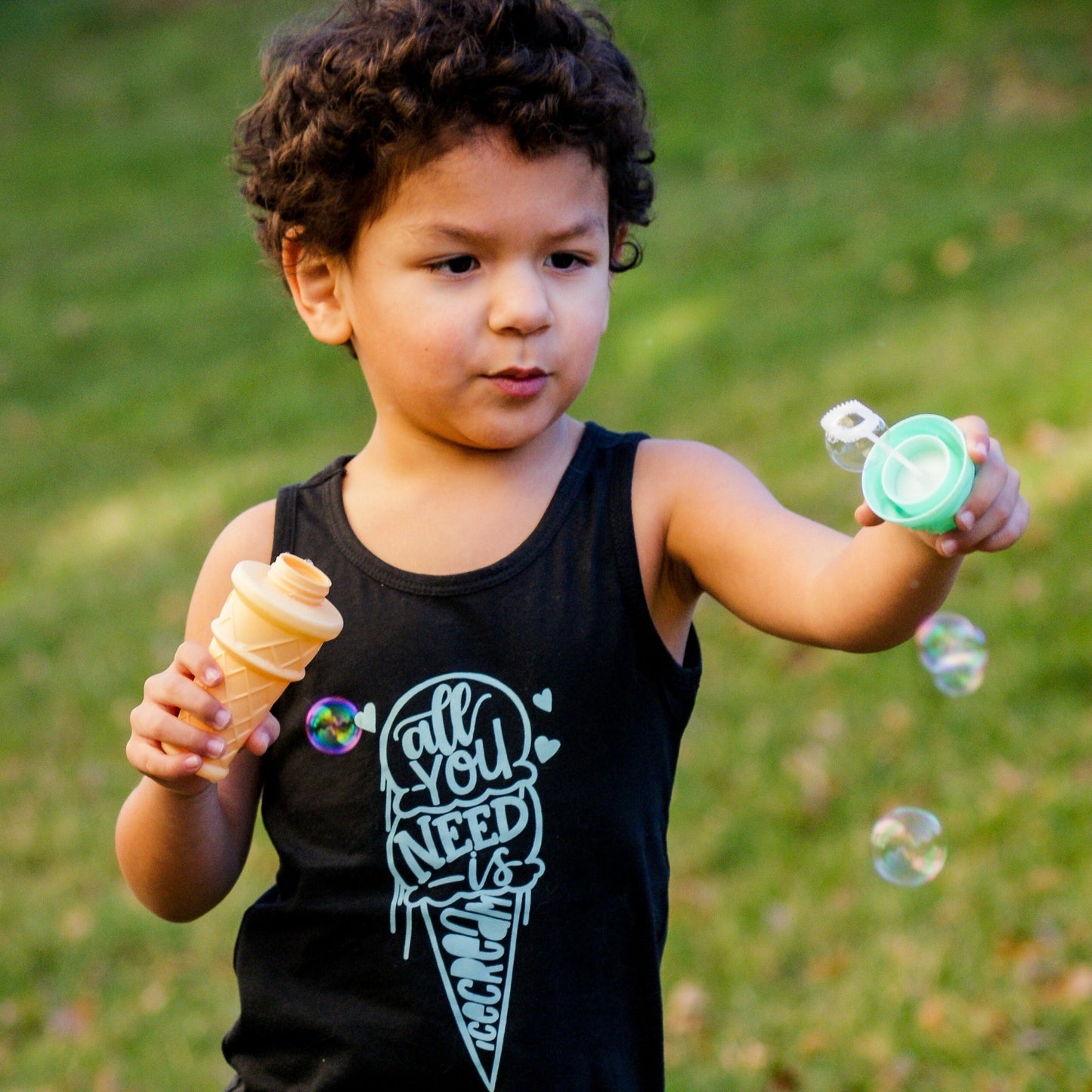 All you need is ice cream BLACK tank top