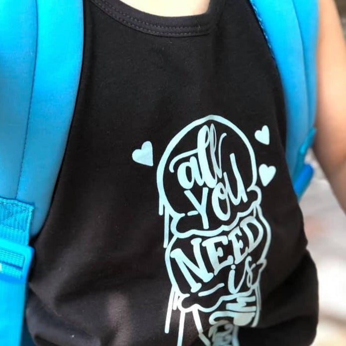 All you need is ice cream BLACK tank top