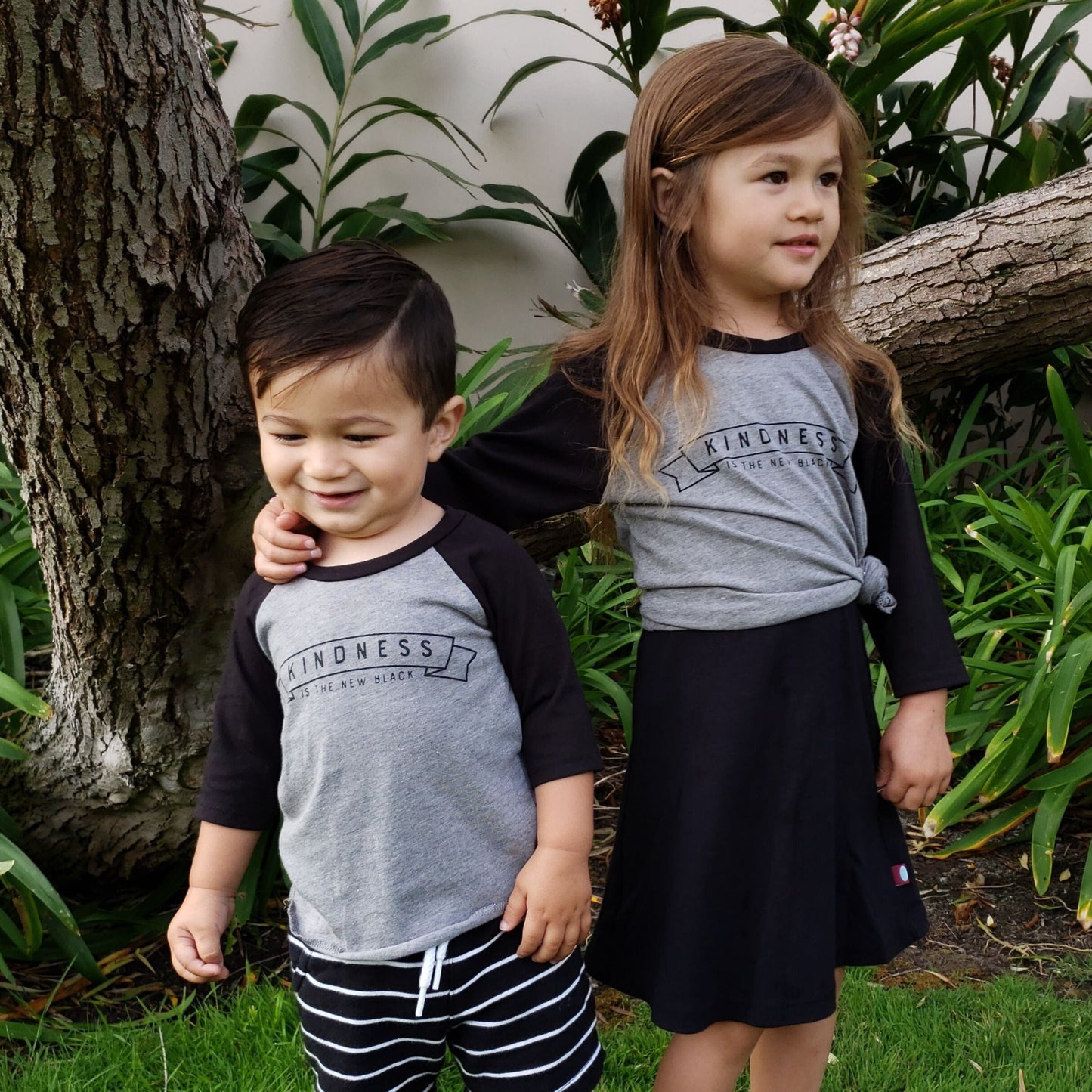 "Kindness is the New Black" baseball style tee