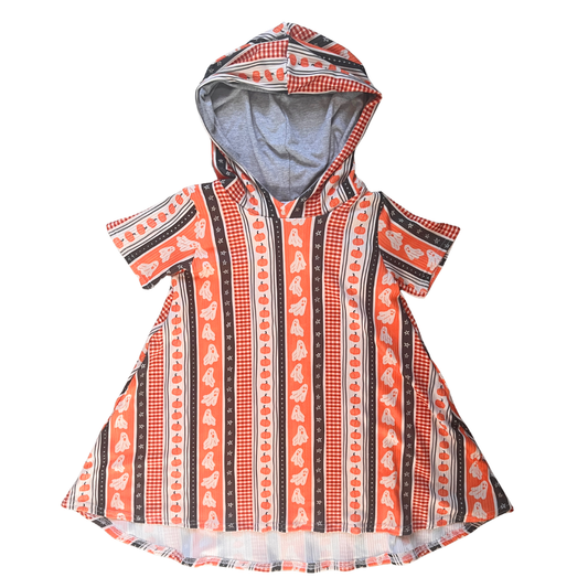 Spooky Season Hooded Hi-Low Dress