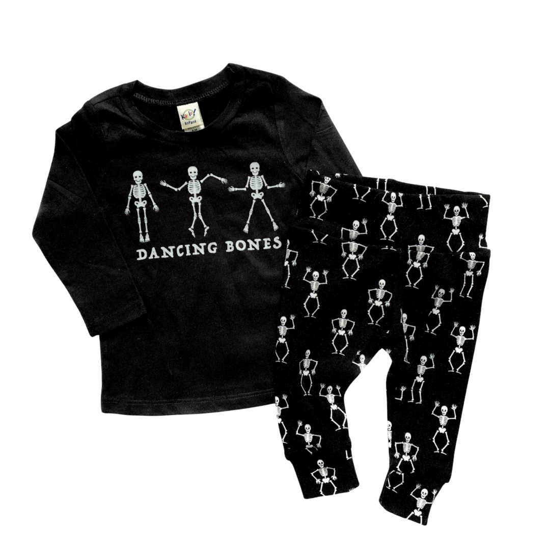 GLOW IN THE DARK Dancing Bones Skeleton Tee