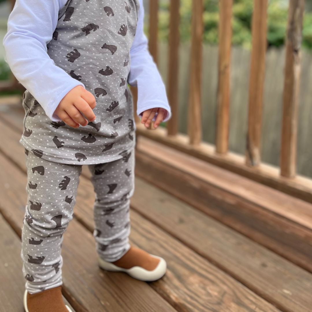 Gray Starry Bears Raglan