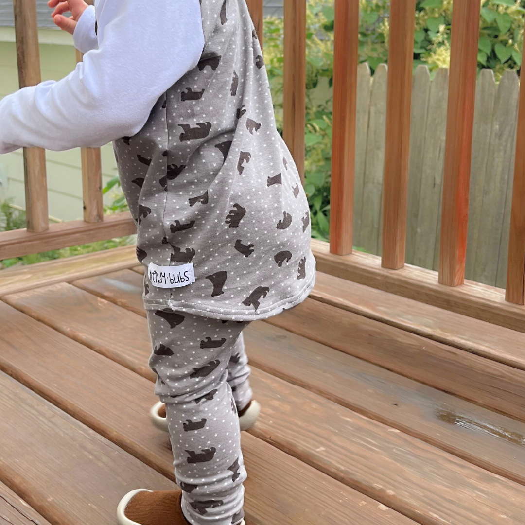 Gray Starry Bears Raglan