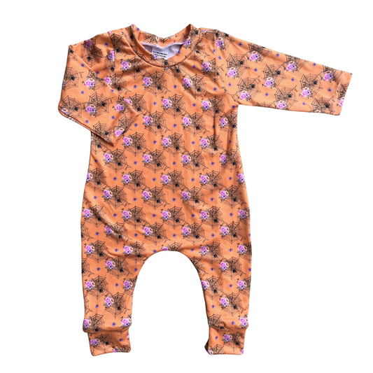 Floral Spider Web Romper
