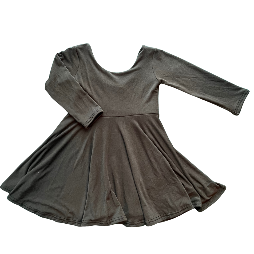 Olive Bamboo Twirl Dress