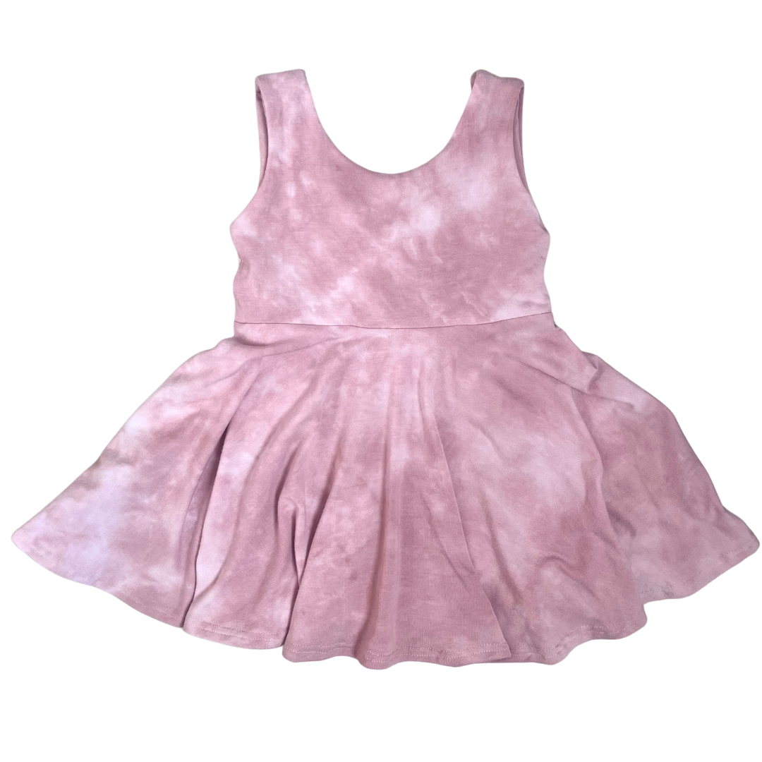 Pink Tie-Dye Twirl Dress