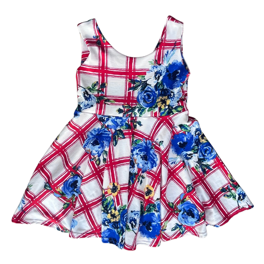 Floral Plaid Dress 4T