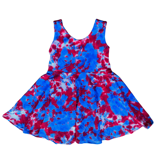 Berry Tie-Dye Twirl Dress  4T