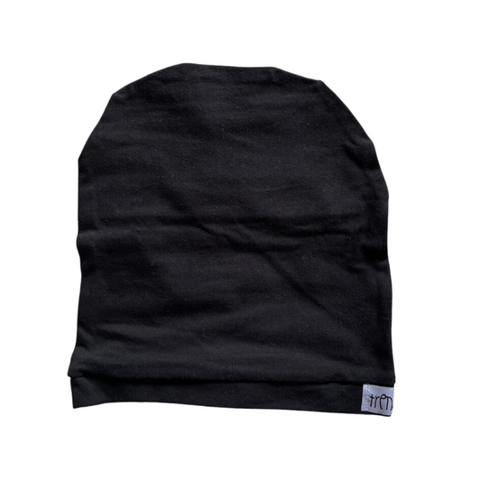 Solid black slouchy hat