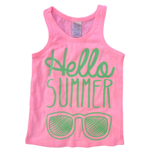 Pink Hello Summer Tank Top