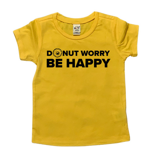 "Donut Worry Be Happy" short sleeve tee