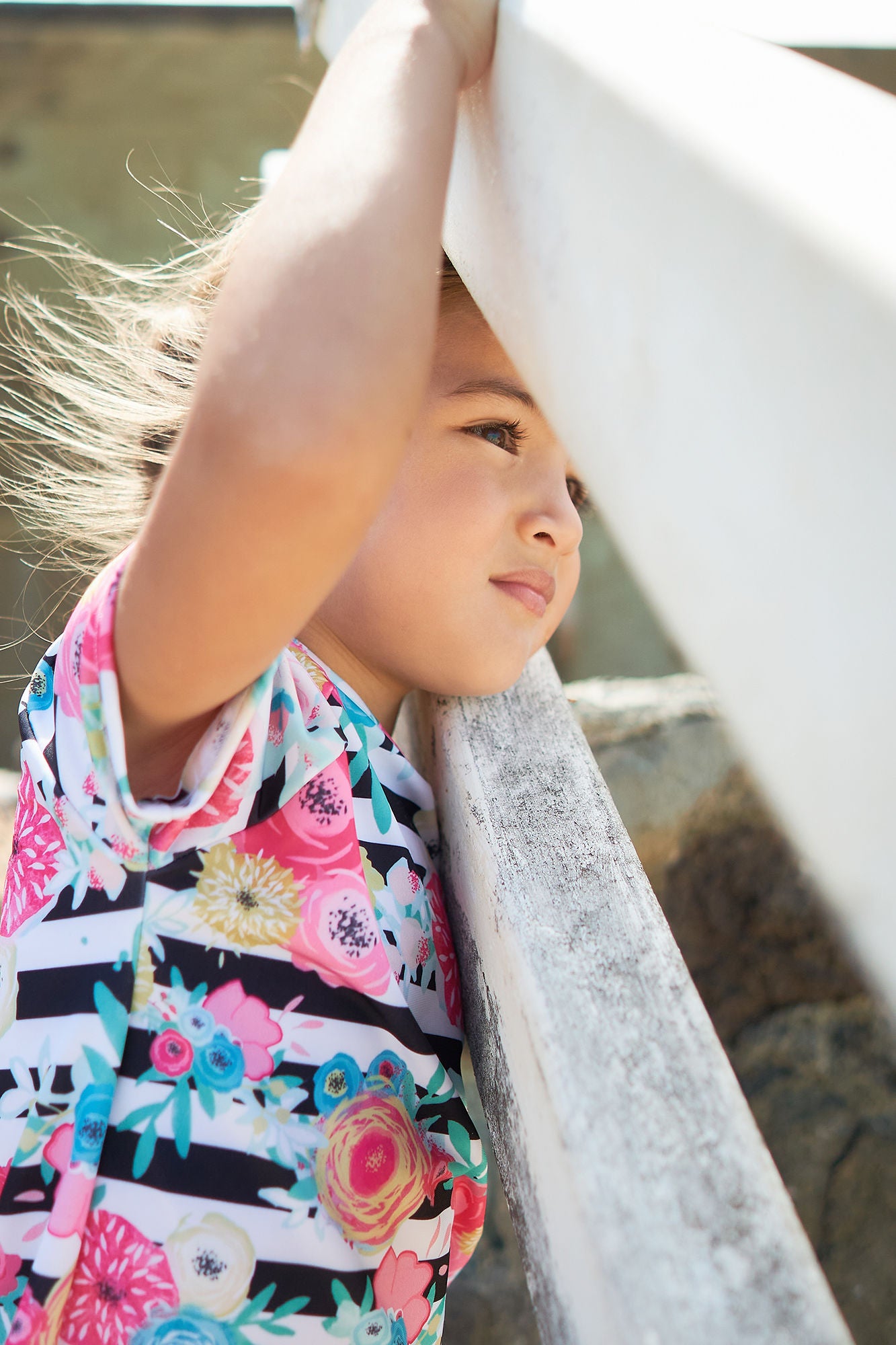 Floral Stripe Swimwear 2 piece set (only 12-18, 18-24, and 2T left)