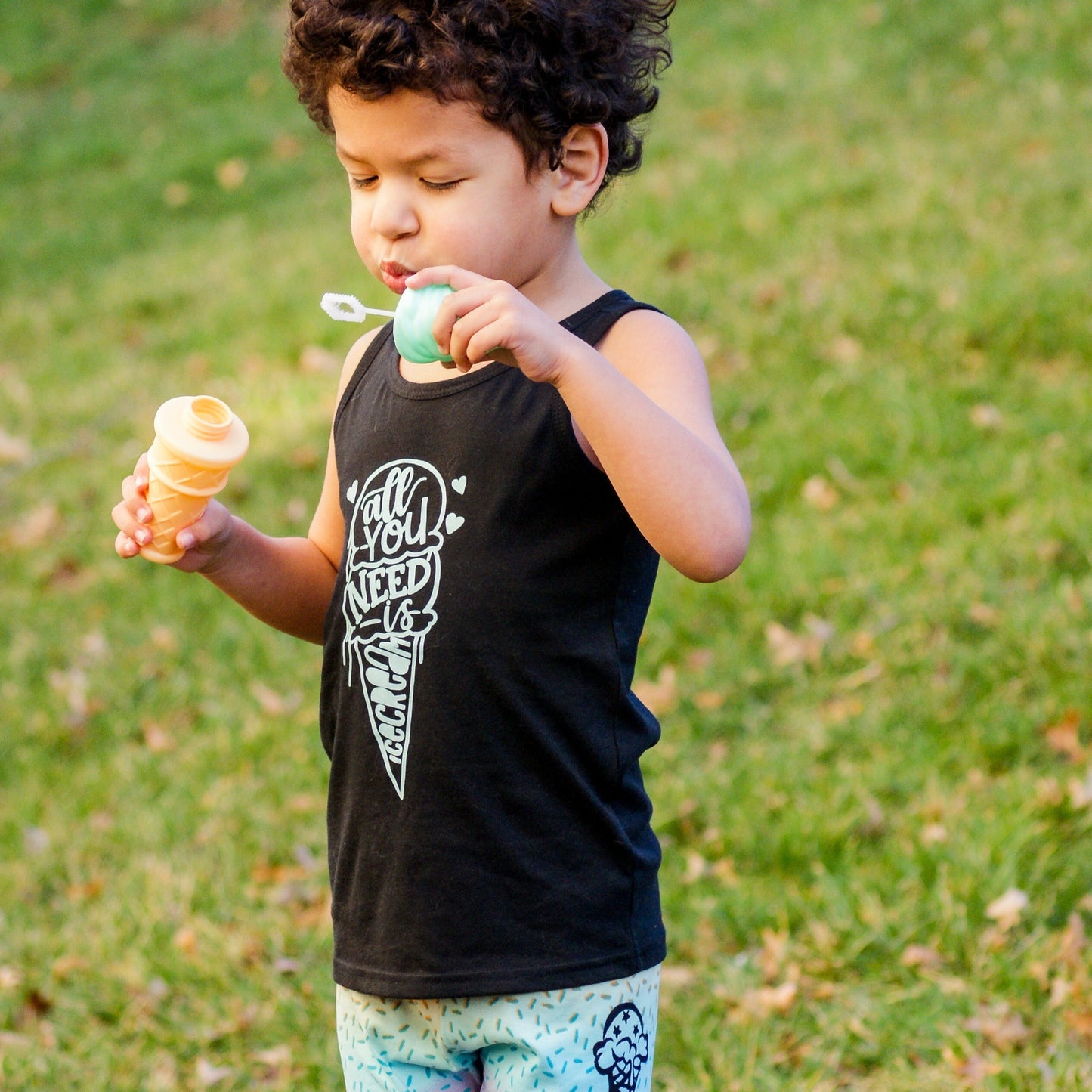 All you need is ice cream BLACK tank top