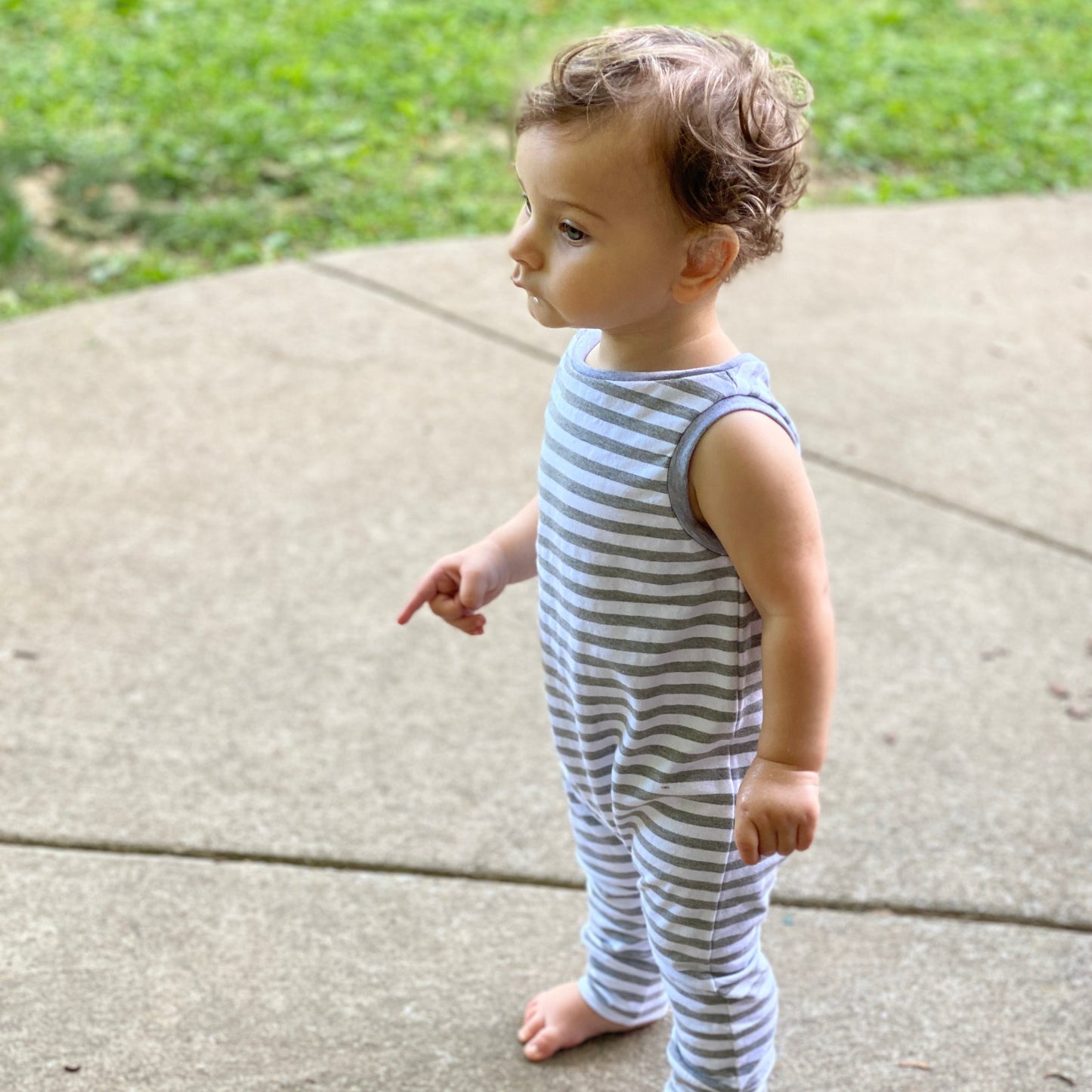 Staple Stripes Romper ( only black and white left)