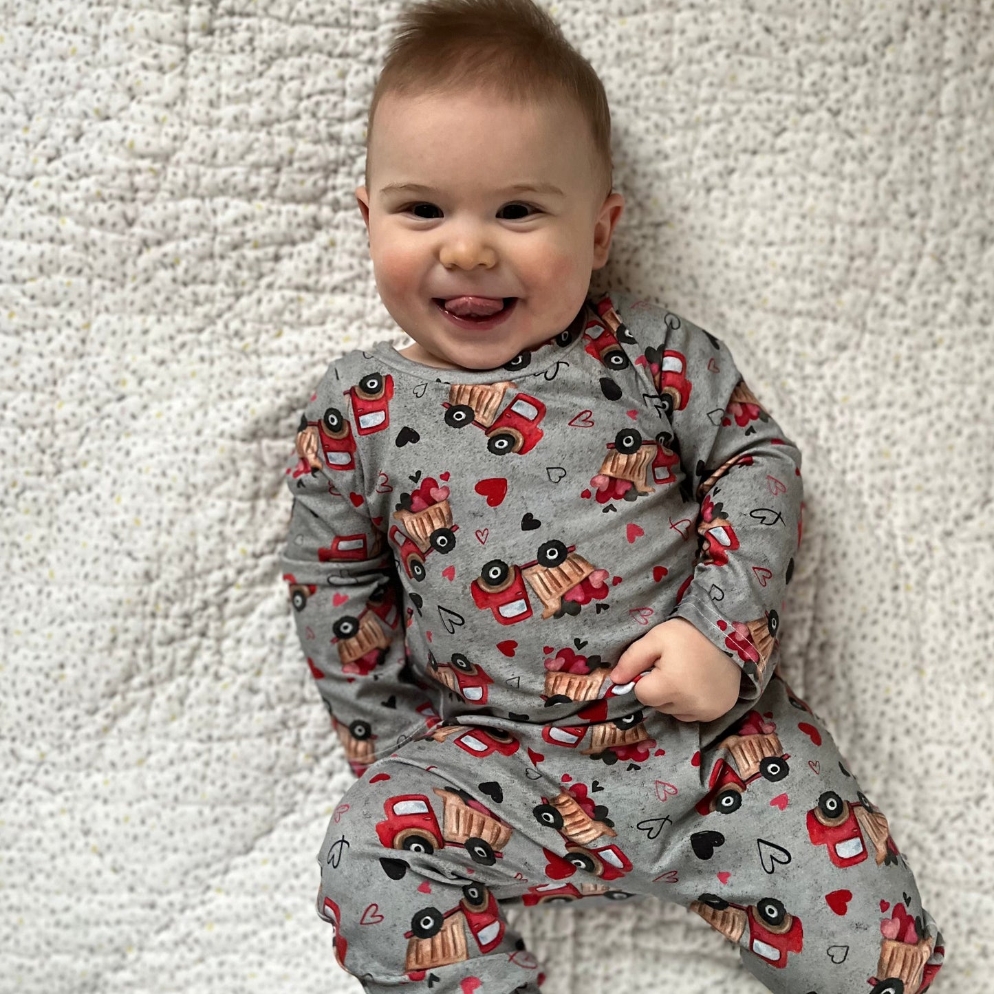 "Truck Loads of Love" Romper
