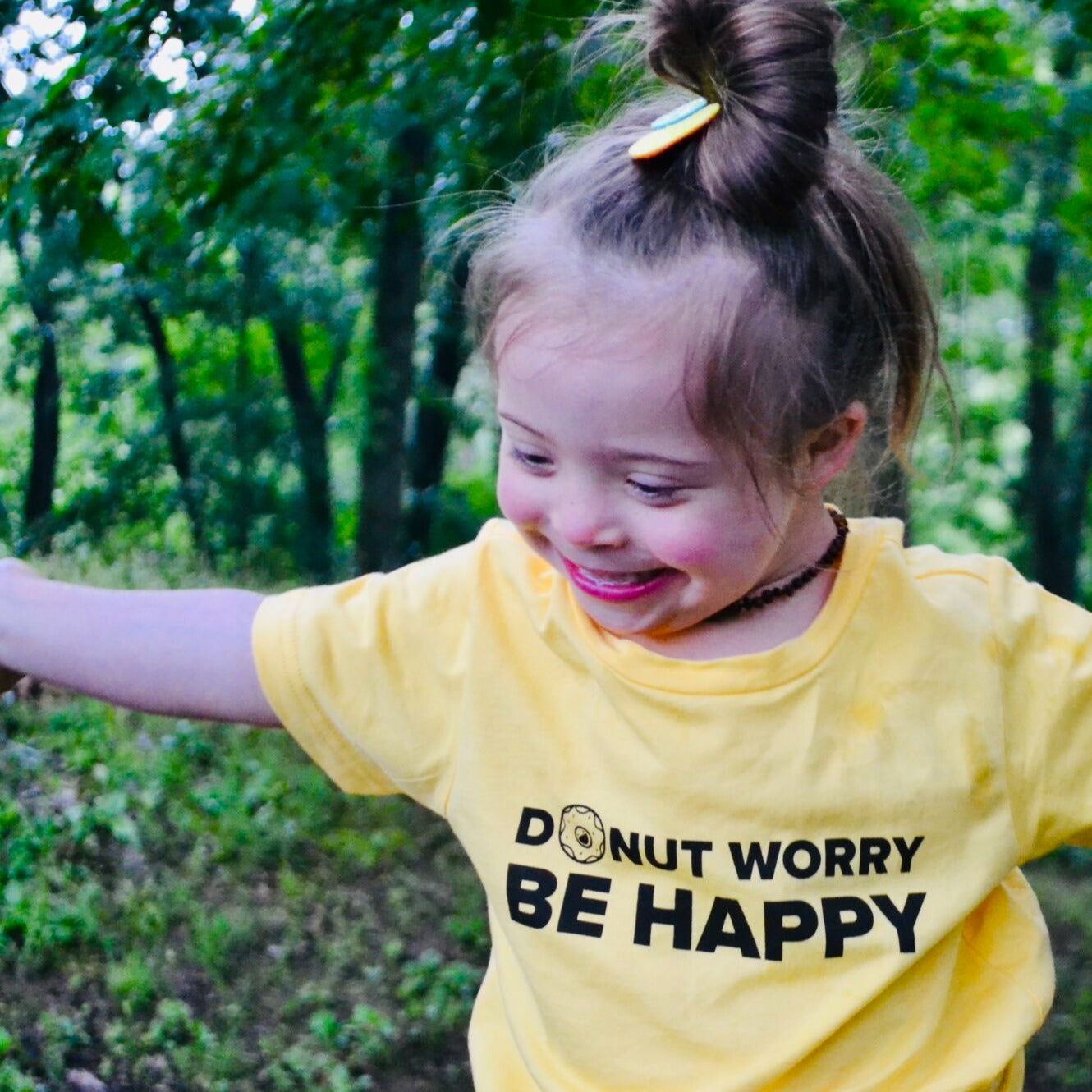 "Donut Worry Be Happy" short sleeve tee (6m, 12m, and 2T left)